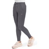 image:imageCherokee Womens Mid Rise Tapered Leg Drawstring Scrub Pants 5 Pocket 360 Stretch Moisture Wicking Easy Care  CK095Pewter