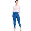 image:imageCherokee Womens Mid Rise Tapered Leg Drawstring Scrub Pants 5 Pocket 360 Stretch Moisture Wicking Easy Care  CK095Royal