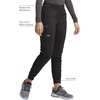 image:imageCherokee Womens Scrub Jogger Pants Modern Classic Fit Mid Rise Bottom with 5 Pockets Elastic Knit Waistband  WW115Black