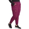 image:imageCherokee Womens Scrub Jogger Pants Modern Classic Fit Mid Rise Bottom with 5 Pockets Elastic Knit Waistband  WW115Wine