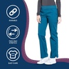 image:imageCherokee Womens Scrub Pants Mid Rise Straight Leg Pullon Cargo Pant with 6 Pockets amp 2Way Stretch Fabric  WW170Caribbean Blue