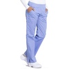 image:imageCherokee Womens Scrub Pants Mid Rise Straight Leg Pullon Cargo Pant with 6 Pockets amp 2Way Stretch Fabric  WW170Ciel Blue