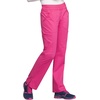 image:imageCherokee Womens Scrub Pants Mid Rise Straight Leg Pullon Cargo Pant with 6 Pockets amp 2Way Stretch Fabric  WW170Electric Pink