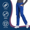 image:imageCherokee Womens Scrub Pants Mid Rise Straight Leg Pullon Cargo Pant with 6 Pockets amp 2Way Stretch Fabric  WW170Galaxy Blue