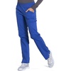 image:imageCherokee Womens Scrub Pants Mid Rise Straight Leg Pullon Cargo Pant with 6 Pockets amp 2Way Stretch Fabric  WW170Galaxy Blue