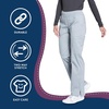 image:imageCherokee Womens Scrub Pants Mid Rise Straight Leg Pullon Cargo Pant with 6 Pockets amp 2Way Stretch Fabric  WW170Grey