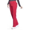 image:imageCherokee Womens Scrub Pants Mid Rise Straight Leg Pullon Cargo Pant with 6 Pockets amp 2Way Stretch Fabric  WW170Red