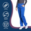 image:imageCherokee Womens Scrub Pants Mid Rise Straight Leg Pullon Cargo Pant with 6 Pockets amp 2Way Stretch Fabric  WW170Royal