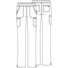 image:imageCherokee Womens Scrub Pants Mid Rise Straight Leg Pullon Cargo Pant with 6 Pockets amp 2Way Stretch Fabric  WW170Shocking Pink