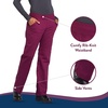 image:imageCherokee Womens Scrub Pants Mid Rise Straight Leg Pullon Cargo Pant with 6 Pockets amp 2Way Stretch Fabric  WW170Wine
