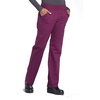 image:imageCherokee Womens Scrub Pants Mid Rise Straight Leg Pullon Cargo Pant with 6 Pockets amp 2Way Stretch Fabric  WW170Wine