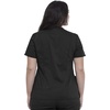 image:imageCherokee Womens VNeck Scrub Top with Snap Front 4 Pockets and 2Way Stretch Fabric WW622Black