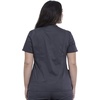 image:imageCherokee Womens VNeck Scrub Top with Snap Front 4 Pockets and 2Way Stretch Fabric WW622Pewter