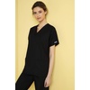 image:imageCherokee Workwear Originals Womens Eggplant VNeck Short Sleeve Scrub Top  LargeBlack