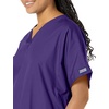 image:imageCherokee Workwear Originals Womens Eggplant VNeck Short Sleeve Scrub Top  LargeButterfly Dots