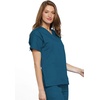 image:imageCherokee Workwear Originals Womens Eggplant VNeck Short Sleeve Scrub Top  LargeCaribbean Blue