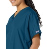 image:imageCherokee Workwear Originals Womens Eggplant VNeck Short Sleeve Scrub Top  LargeCaribbean Blue