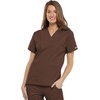 image:imageCherokee Workwear Originals Womens Eggplant VNeck Short Sleeve Scrub Top  LargeChocolate