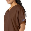 image:imageCherokee Workwear Originals Womens Eggplant VNeck Short Sleeve Scrub Top  LargeChocolate