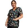 image:imageCherokee Workwear Originals Womens Eggplant VNeck Short Sleeve Scrub Top  LargeFeline Fancactus