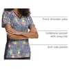 image:imageCherokee Workwear Originals Womens Eggplant VNeck Short Sleeve Scrub Top  LargeFrog Allied Flower Friends