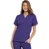 image:imageCherokee Workwear Originals Womens Eggplant VNeck Short Sleeve Scrub Top  LargeGrape