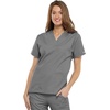 image:imageCherokee Workwear Originals Womens Eggplant VNeck Short Sleeve Scrub Top  LargeGrey