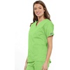 image:imageCherokee Workwear Originals Womens Eggplant VNeck Short Sleeve Scrub Top  LargeLime Green
