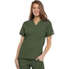 image:imageCherokee Workwear Originals Womens Eggplant VNeck Short Sleeve Scrub Top  LargeOlive
