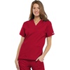 image:imageCherokee Workwear Originals Womens Eggplant VNeck Short Sleeve Scrub Top  LargeRed