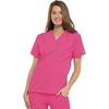 image:imageCherokee Workwear Originals Womens Eggplant VNeck Short Sleeve Scrub Top  LargeShocking Pink