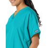 image:imageCherokee Workwear Originals Womens Eggplant VNeck Short Sleeve Scrub Top  LargeTeal Blue