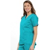 image:imageCherokee Workwear Originals Womens Eggplant VNeck Short Sleeve Scrub Top  LargeTurquoise