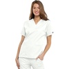 image:imageCherokee Workwear Originals Womens Eggplant VNeck Short Sleeve Scrub Top  LargeWhite