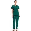 image:imageCherokee Workwear Professionals Women Scrubs Top VNeck WW665 SHunter Green