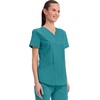 image:imageCherokee Workwear Professionals Women Scrubs Top VNeck WW665 STeal Blue
