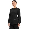 image:imageCherokee Zip Front Scrub Jackets for Women 3 Pockets 2Way Stretch Soft BreathableBrushed Twill  4315Black