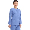 image:imageCherokee Zip Front Scrub Jackets for Women 3 Pockets 2Way Stretch Soft BreathableBrushed Twill  4315Ciel