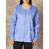 image:imageCherokee Zip Front Scrub Jackets for Women 3 Pockets 2Way Stretch Soft BreathableBrushed Twill  4315Ciel