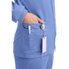 image:imageCherokee Zip Front Scrub Jackets for Women 3 Pockets 2Way Stretch Soft BreathableBrushed Twill  4315Ciel