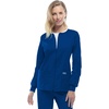 image:imageCherokee Zip Front Scrub Jackets for Women 3 Pockets 2Way Stretch Soft BreathableBrushed Twill  4315Galaxy Blue