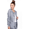 image:imageCherokee Zip Front Scrub Jackets for Women 3 Pockets 2Way Stretch Soft BreathableBrushed Twill  4315Grey