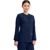 image:imageCherokee Zip Front Scrub Jackets for Women 3 Pockets 2Way Stretch Soft BreathableBrushed Twill  4315Navy