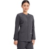image:imageCherokee Zip Front Scrub Jackets for Women 3 Pockets 2Way Stretch Soft BreathableBrushed Twill  4315Pewter