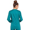 image:imageCherokee Zip Front Scrub Jackets for Women 3 Pockets 2Way Stretch Soft BreathableBrushed Twill  4315Teal Blue