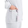 image:imageCherokee Zip Front Scrub Jackets for Women 3 Pockets 2Way Stretch Soft BreathableBrushed Twill  4315White