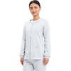 image:imageCherokee Zip Front Scrub Jackets for Women 3 Pockets 2Way Stretch Soft BreathableBrushed Twill  4315White