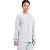 image:imageCherokee Zip Front Scrub Jackets for Women 3 Pockets 2Way Stretch Soft BreathableBrushed Twill  4315White
