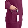 image:imageCherokee Zip Front Scrub Jackets for Women 3 Pockets 2Way Stretch Soft BreathableBrushed Twill  4315Wine
