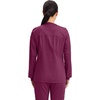 image:imageCherokee Zip Front Scrub Jackets for Women 3 Pockets 2Way Stretch Soft BreathableBrushed Twill  4315Wine